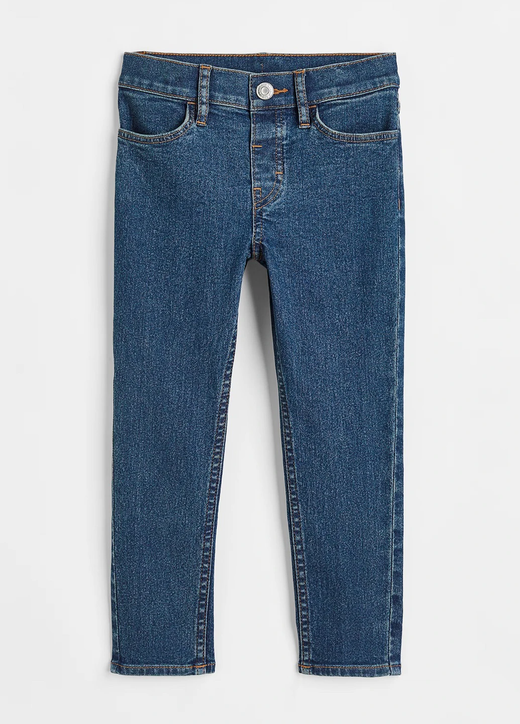 Синие демисезонные зауженные джинсы H&M
