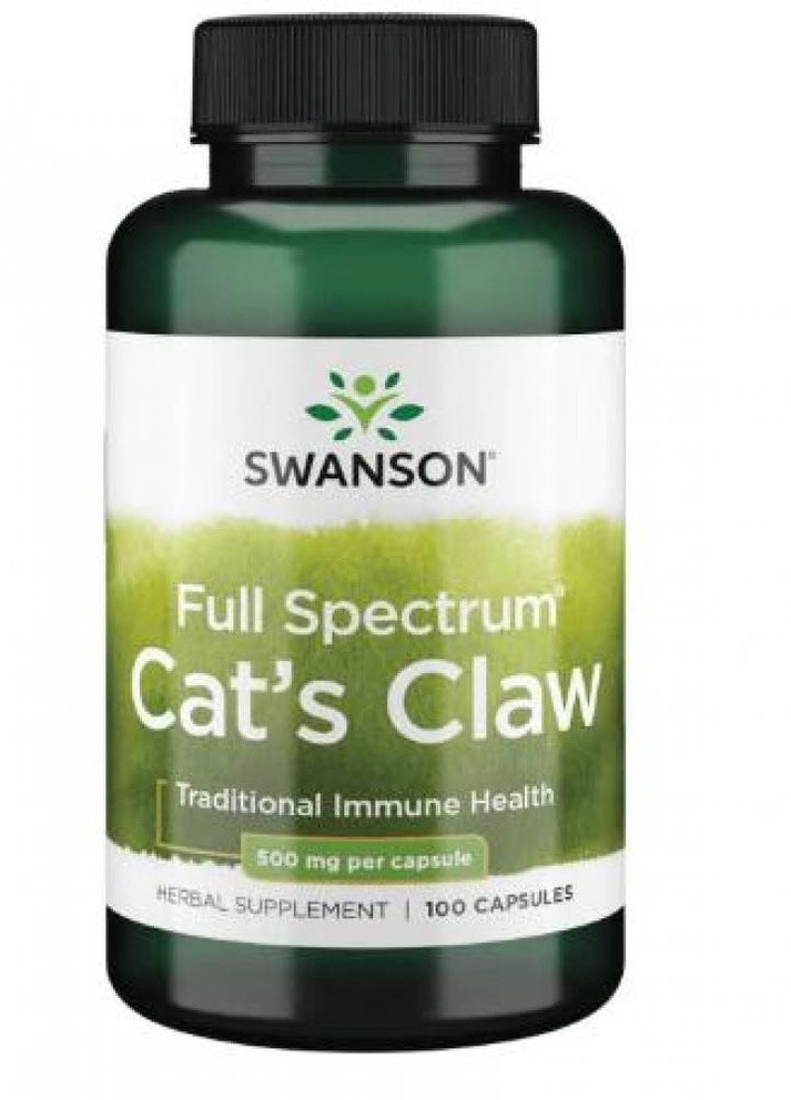 Кора перуанської лози Cat's Claw 500 mg 100 caps Swanson (232599824)