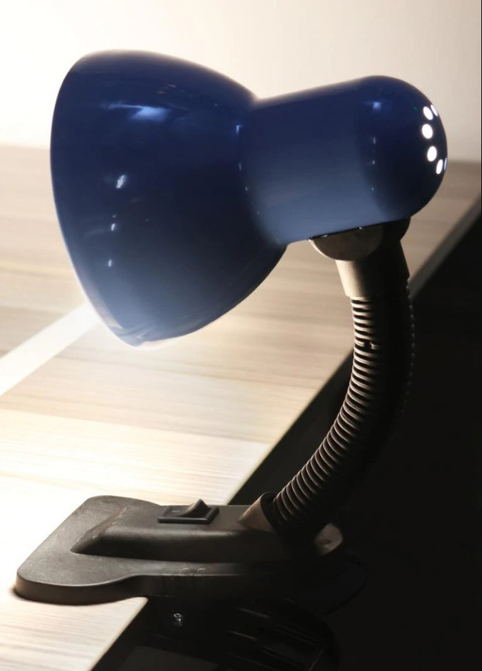 Настольная лампа гибкая детская для офиса для школьника с зажимом на прищепке невысокая цена MTL-01 Blue Brille (253881803)
