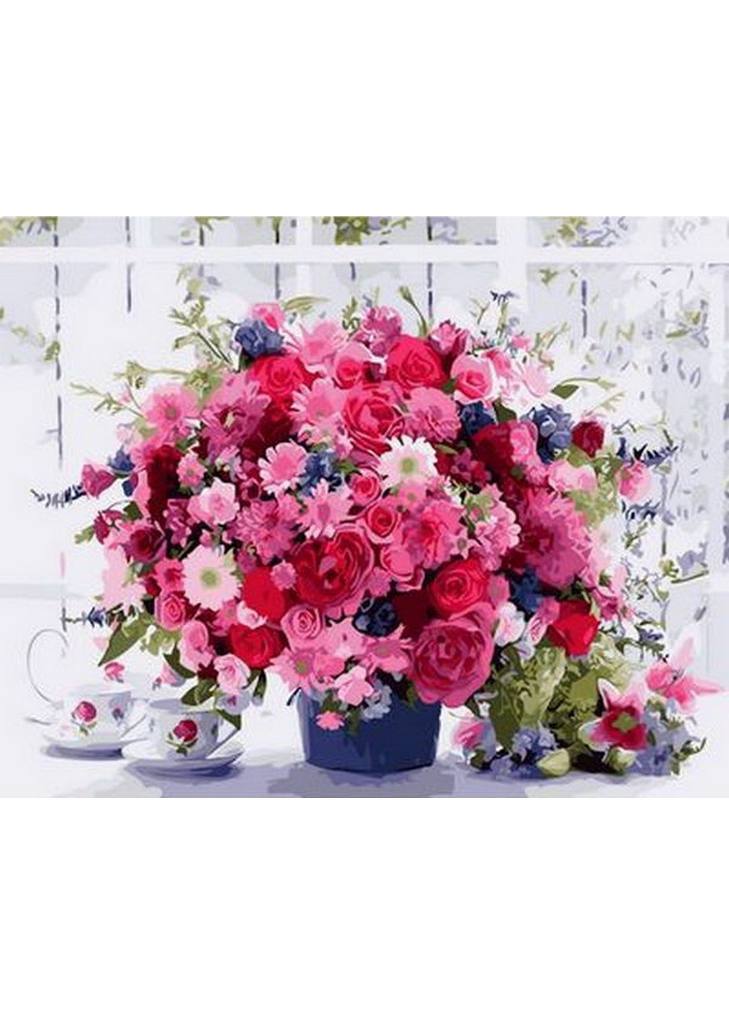 Картина за номерами Рожеві хризантеми, 40 * 50 см Mariposa комбіновані