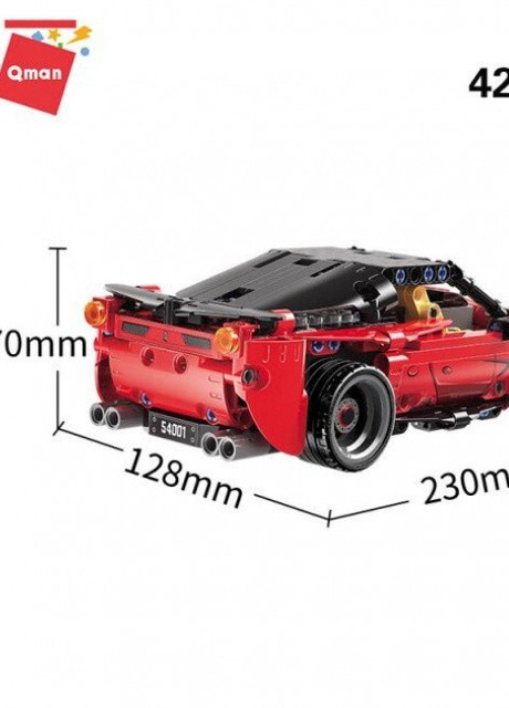 Конструктор радіоурядження 54001 спорткар 23 см, 4225 дет Qman (253827892)