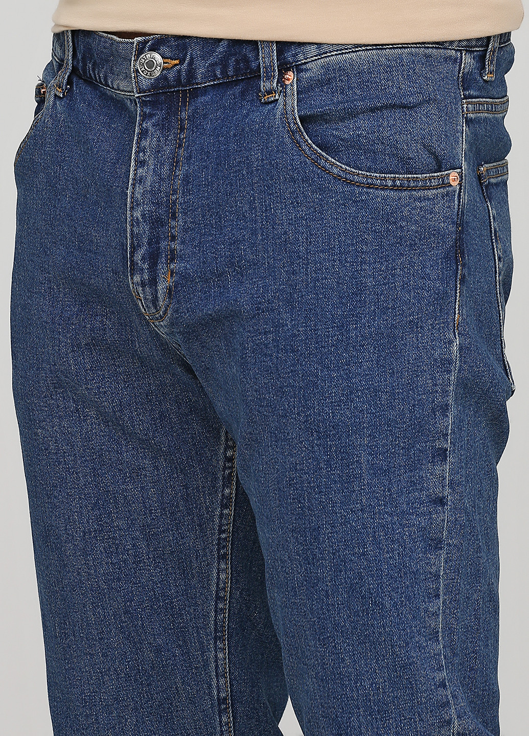 Синие демисезонные зауженные джинсы MTWTFSS Weekday