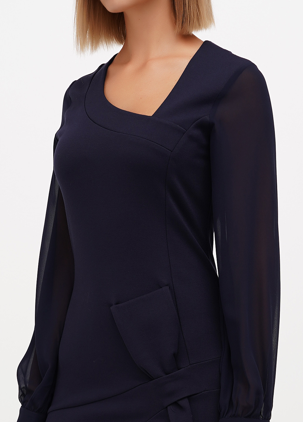 Темно-синя кежуал сукня Sassofono Club однотонна