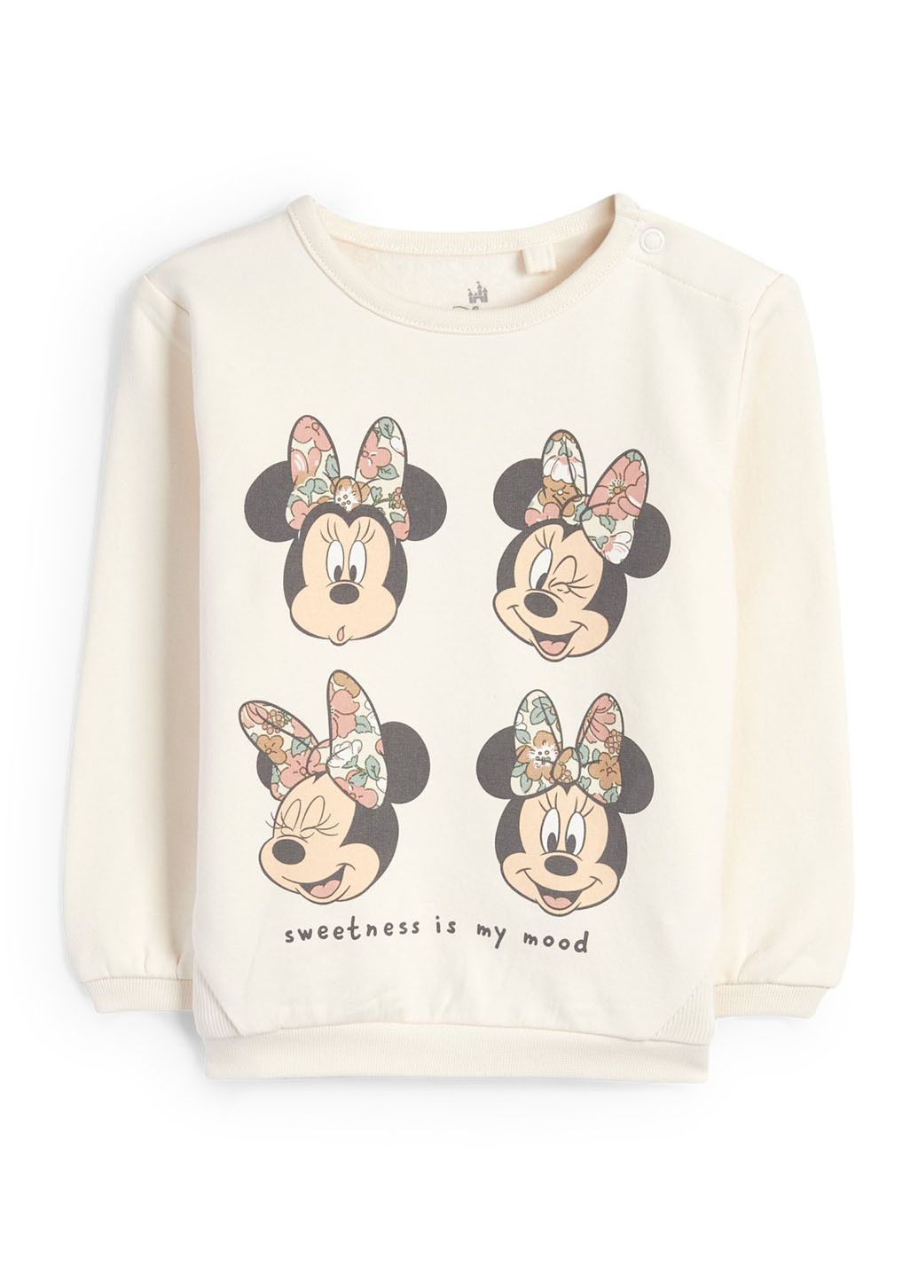 C&A свитшот персонажи бежевый кэжуал трикотаж с начесом, хлопок