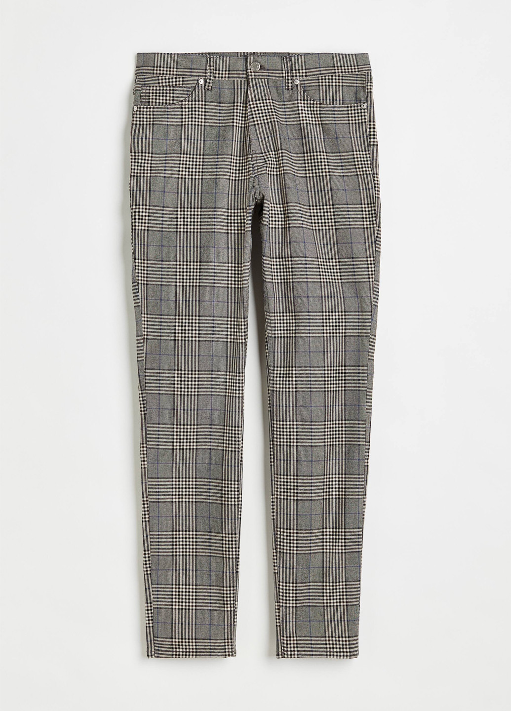 Комбинированные кэжуал демисезонные зауженные брюки H&M