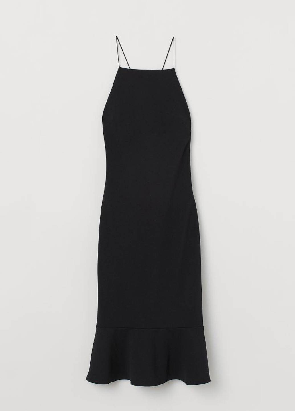 Чорна кежуал плаття, сукня годе, з відкритою спиною H&M однотонна