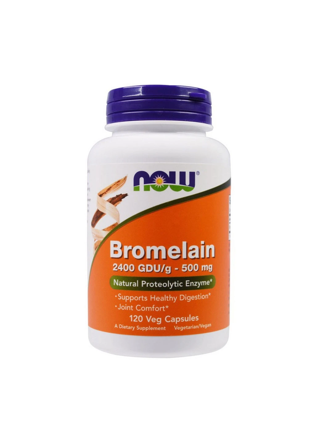 Бромелайн Bromelain 500 mg (120 капс) нау фудс Now Foods (255408087)