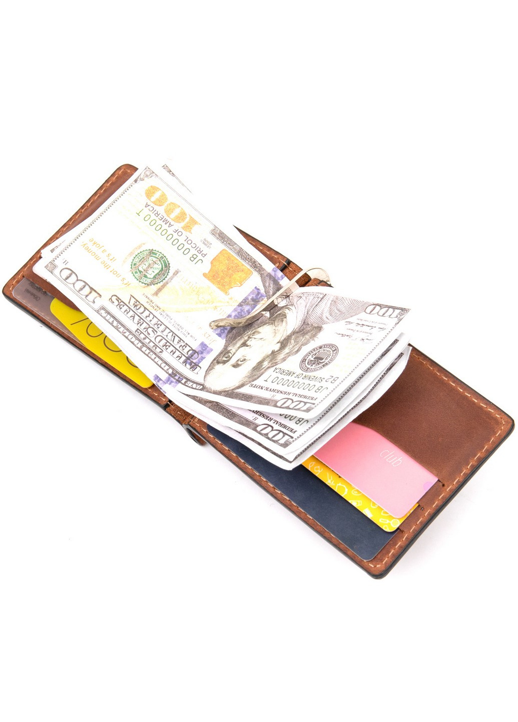 Зажим для купюр кожаный Grande Pelle (252086534)