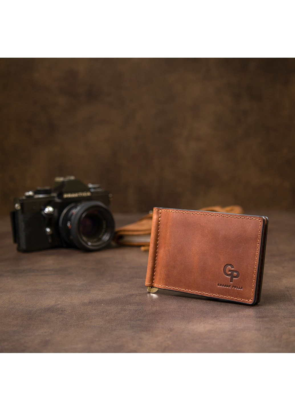 Зажим для купюр кожаный Grande Pelle (252086534)