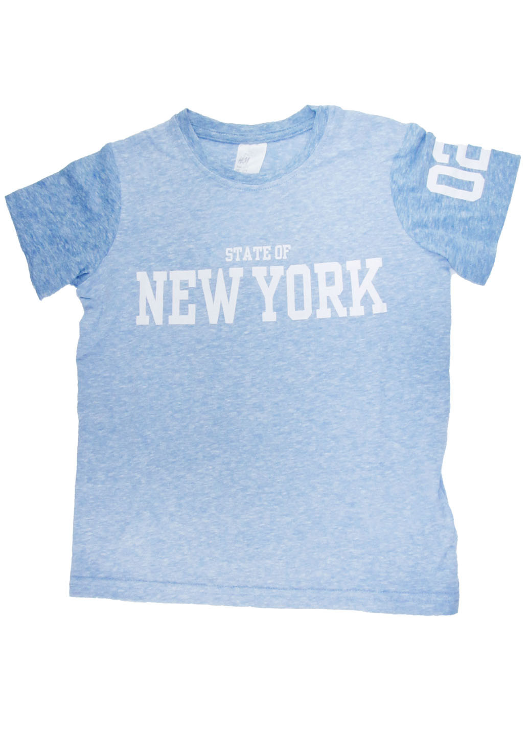 Блакитна літня футболка з коротким рукавом H&M