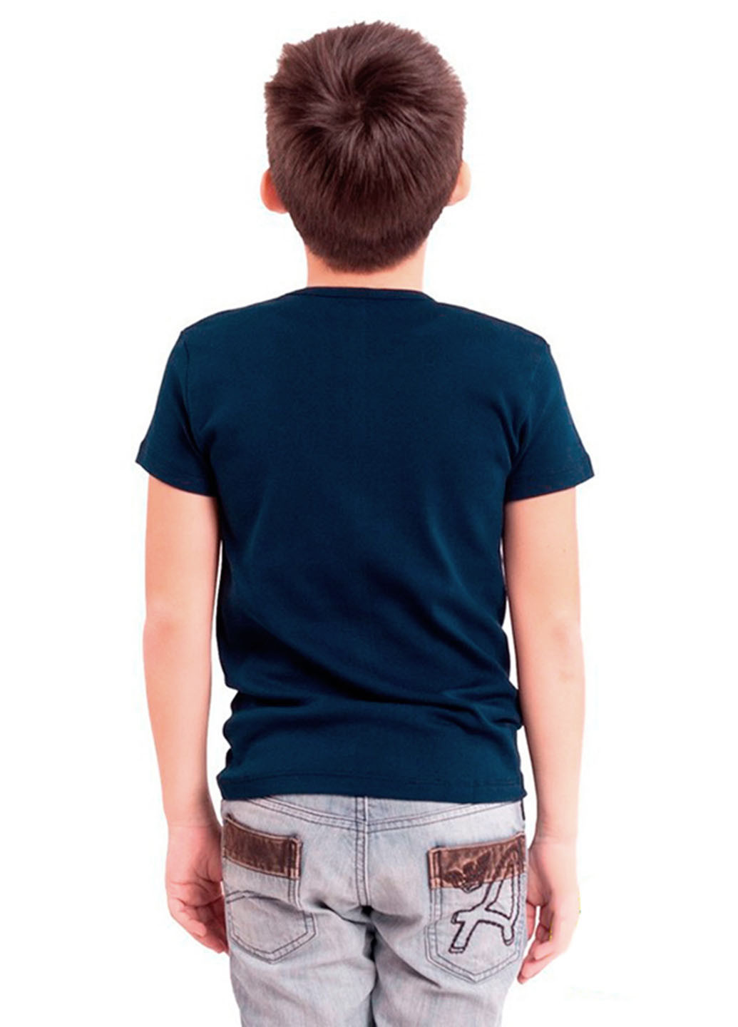 Темно-синя літня футболка Наталюкс