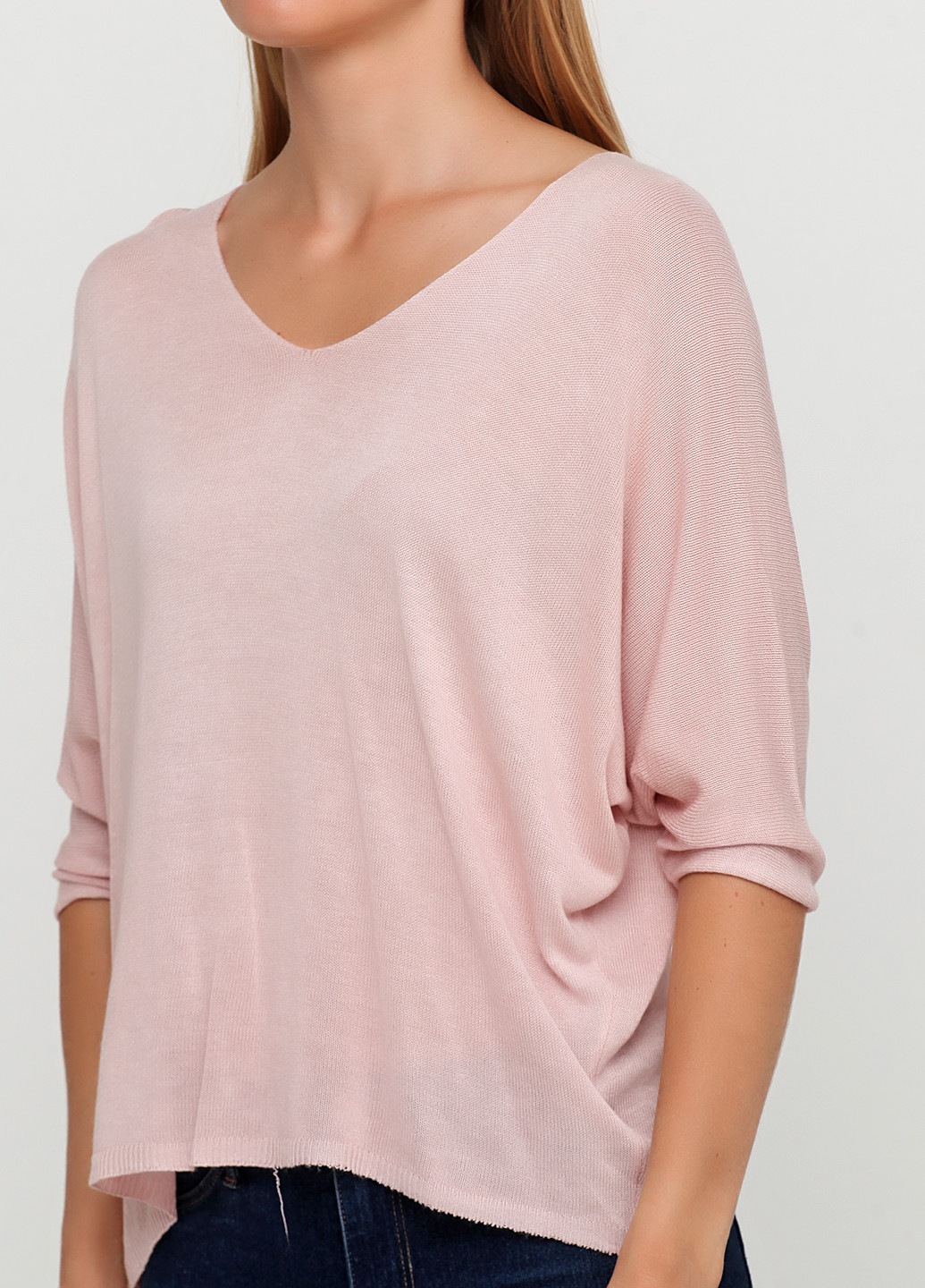 Светло-розовый демисезонный пуловер пуловер Pretty Style