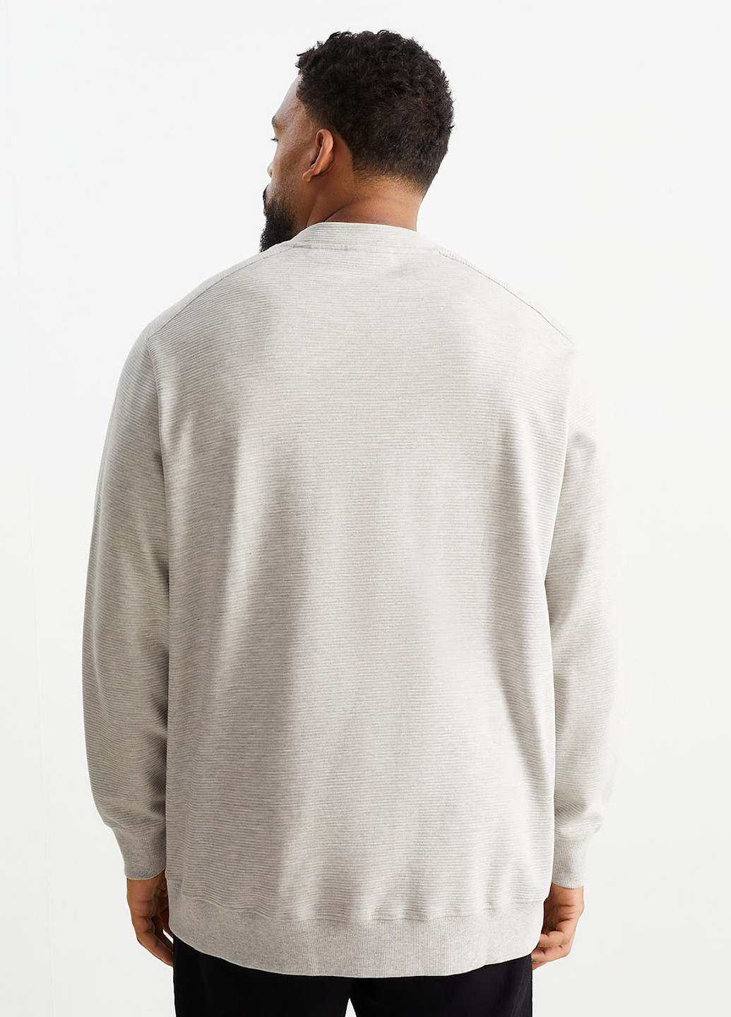 Светло-серый свитшот C&A однотонный нашивки (323024132)