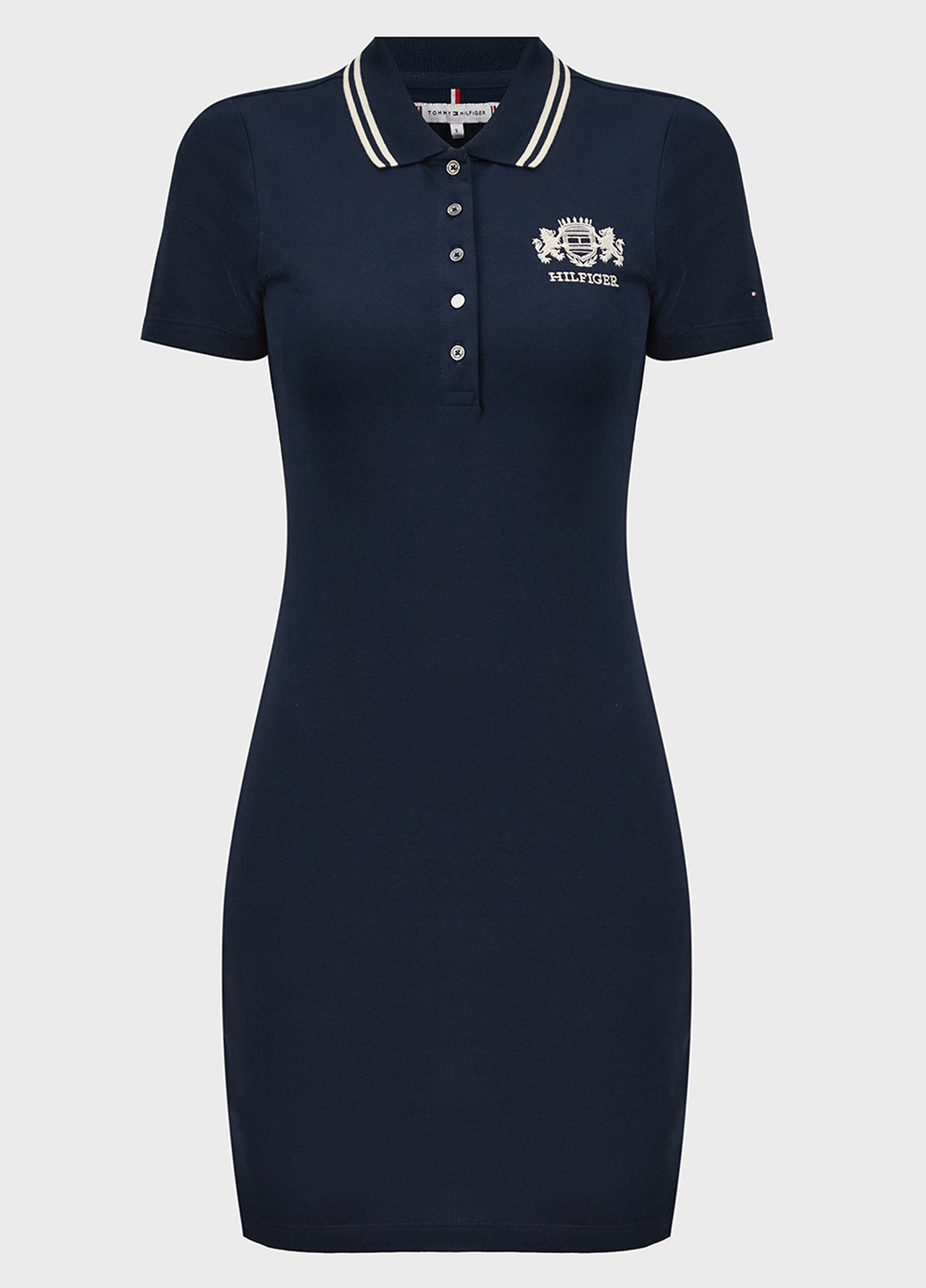 Синя кежуал сукня поло Tommy Hilfiger з логотипом