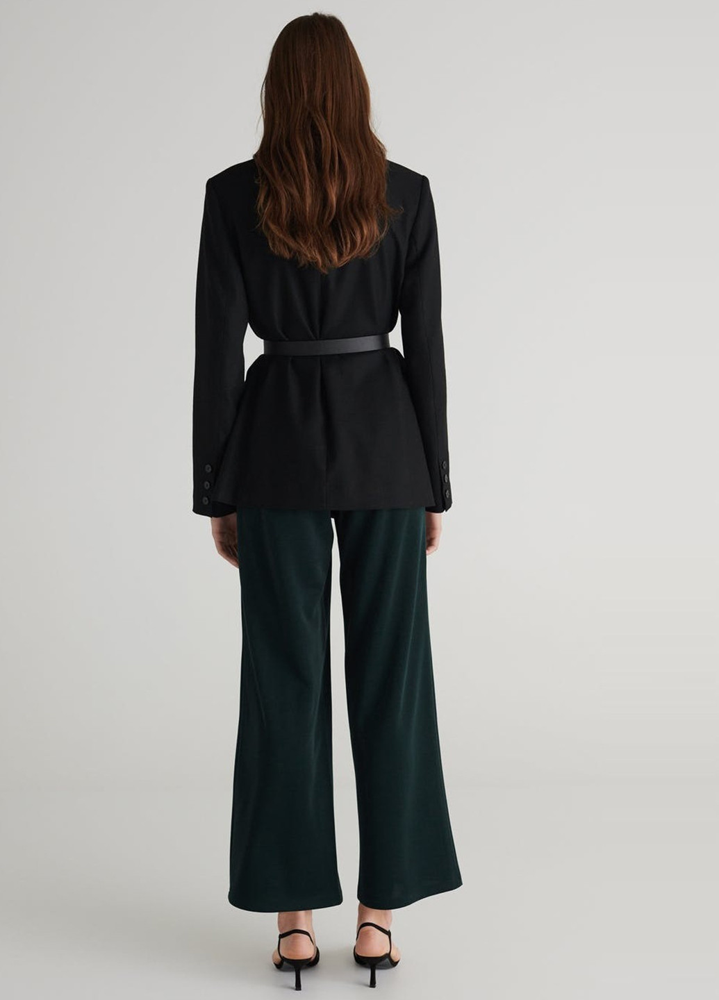 Черные кэжуал демисезонные палаццо брюки Gina Tricot