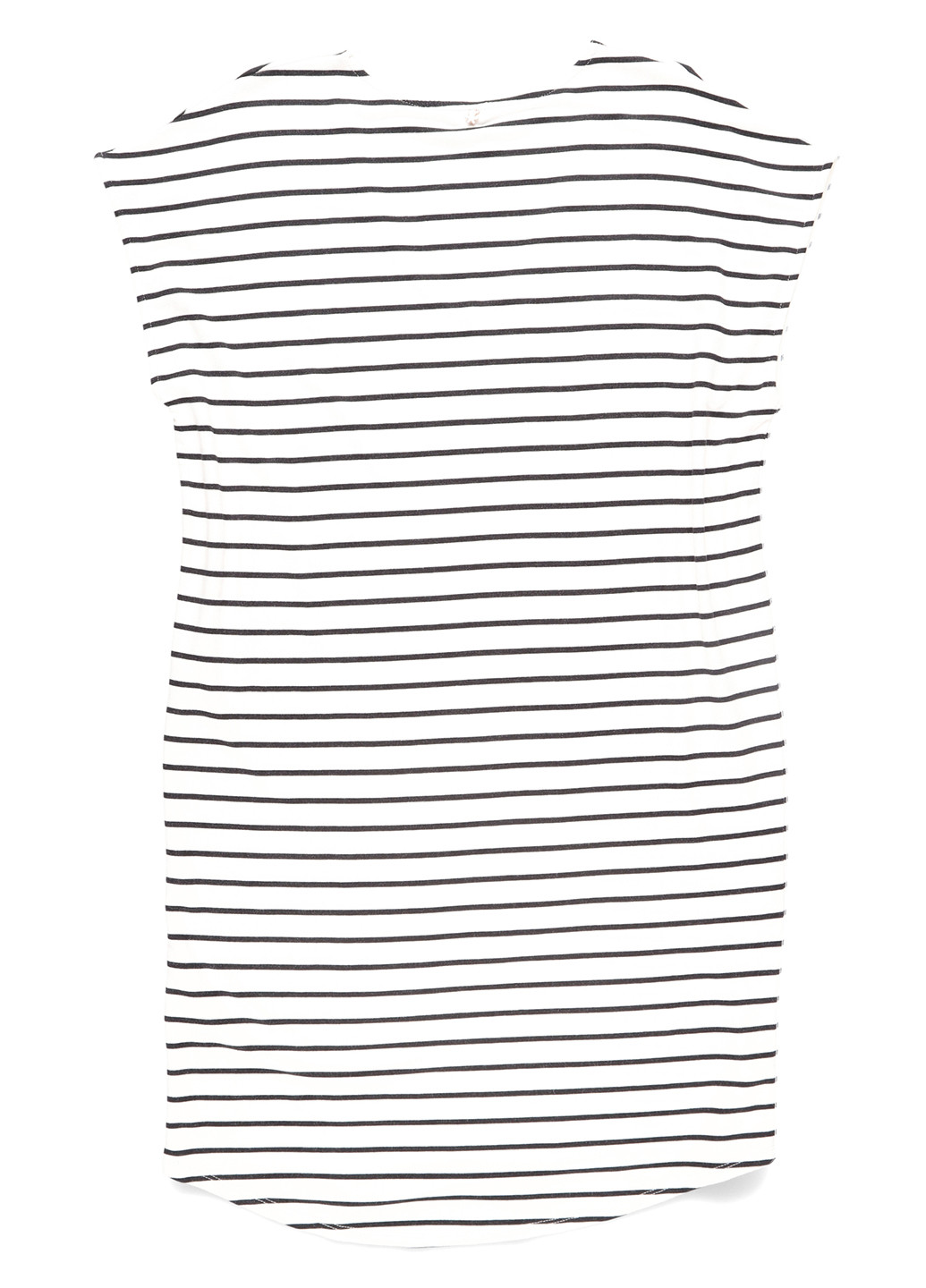 Черно-белое кэжуал платье платье-футболка Culture в полоску