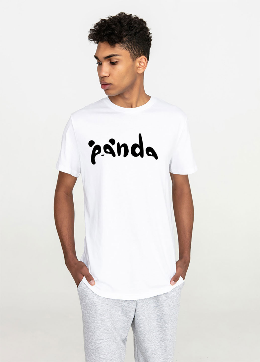 Белая футболка мужская белая just panda Love&Live
