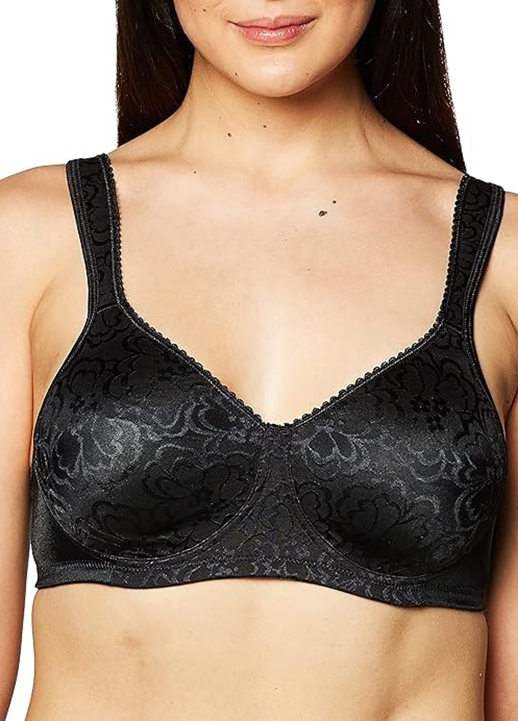 Чорний мінімайзер бюстгальтер Playtex з кісточками нейлон, лайкра