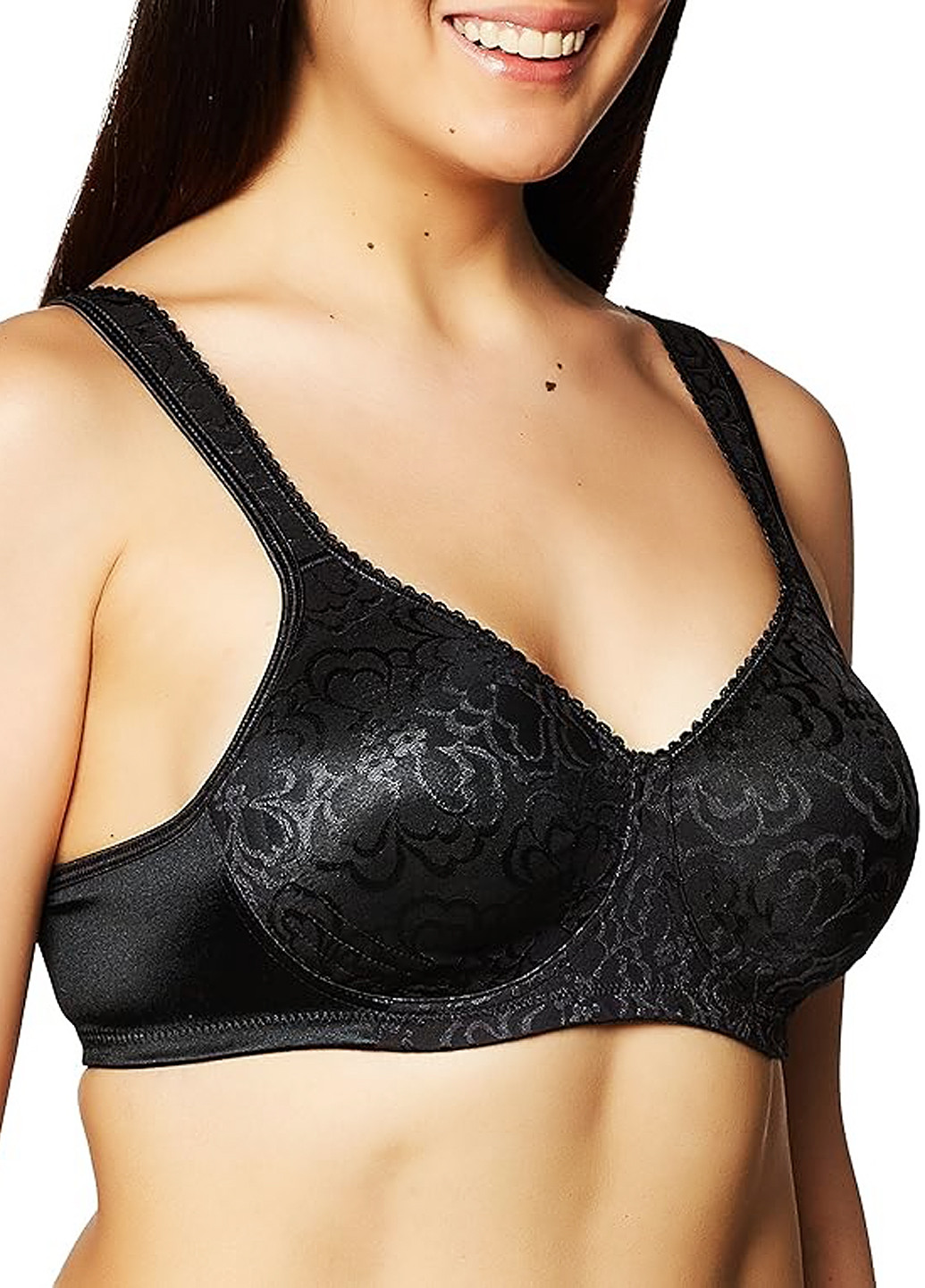 Чорний мінімайзер бюстгальтер Playtex з кісточками нейлон, лайкра