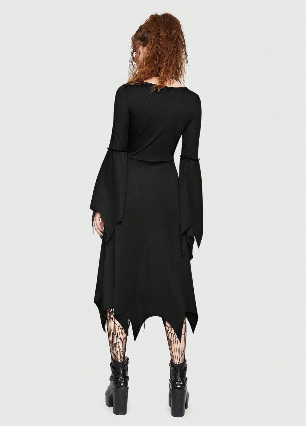 Чорна карнавальний сукня Romwe однотонна