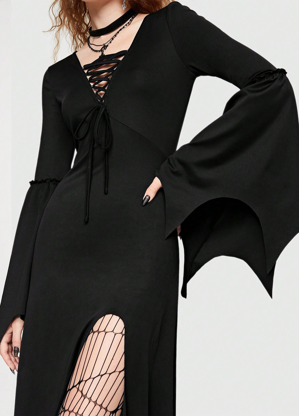 Чорна карнавальний сукня Romwe однотонна