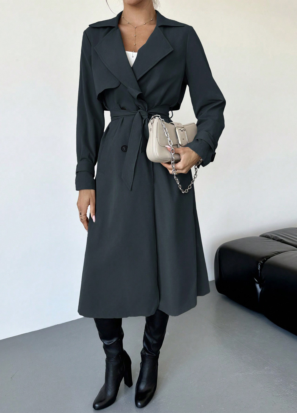 Плащ SHEIN тренчкот на гудзиках демісезон (339052547)