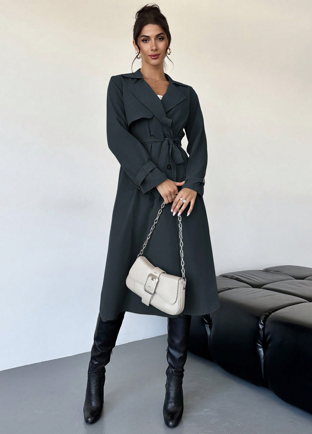 Плащ SHEIN тренчкот на гудзиках демісезон (339052547)