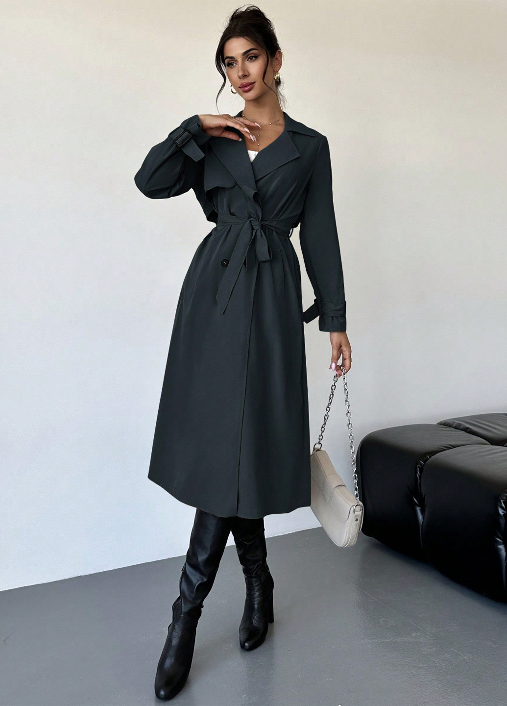 Плащ SHEIN тренчкот на гудзиках демісезон (339052547)