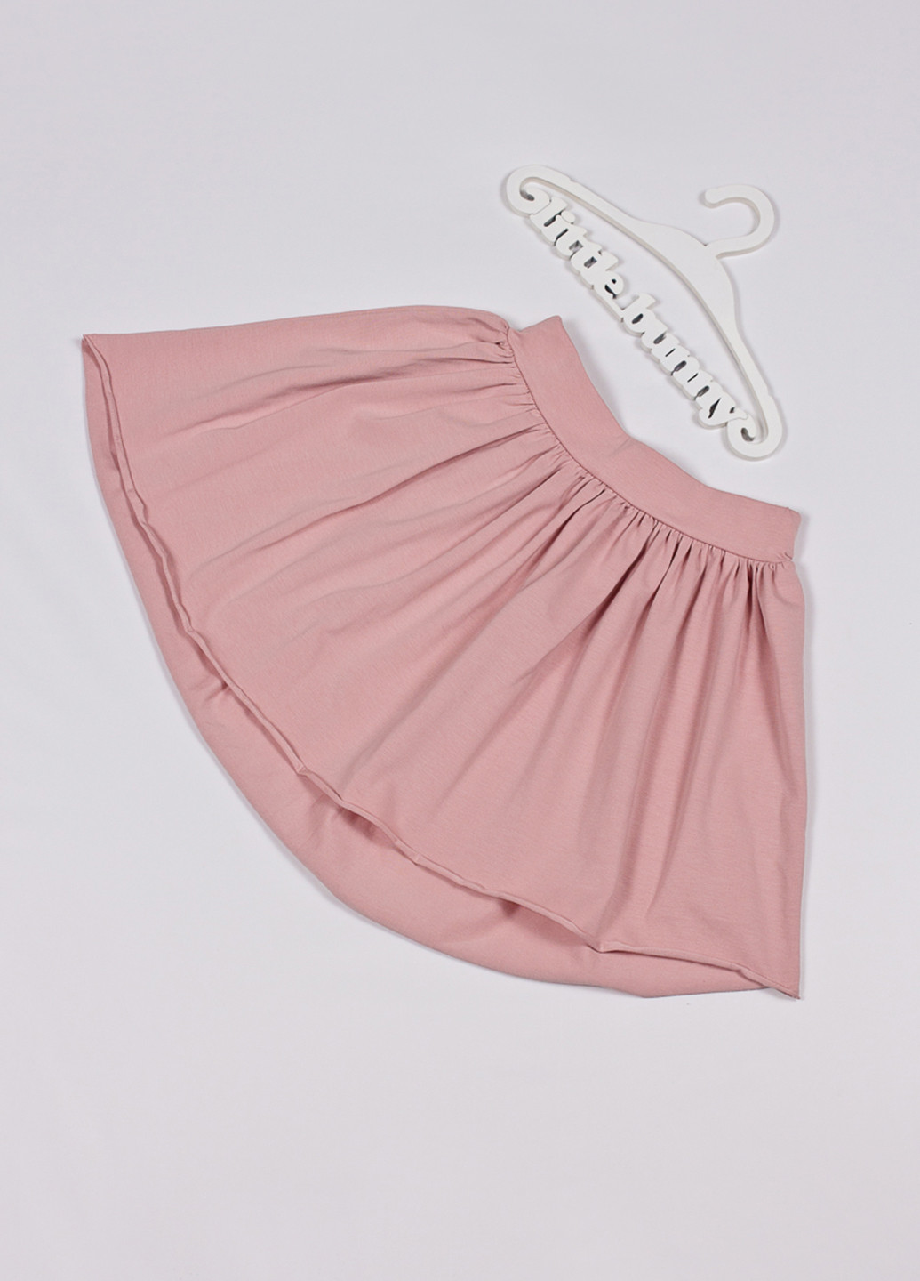 Розовая кэжуал однотонная юбка Little Bunny клешированная