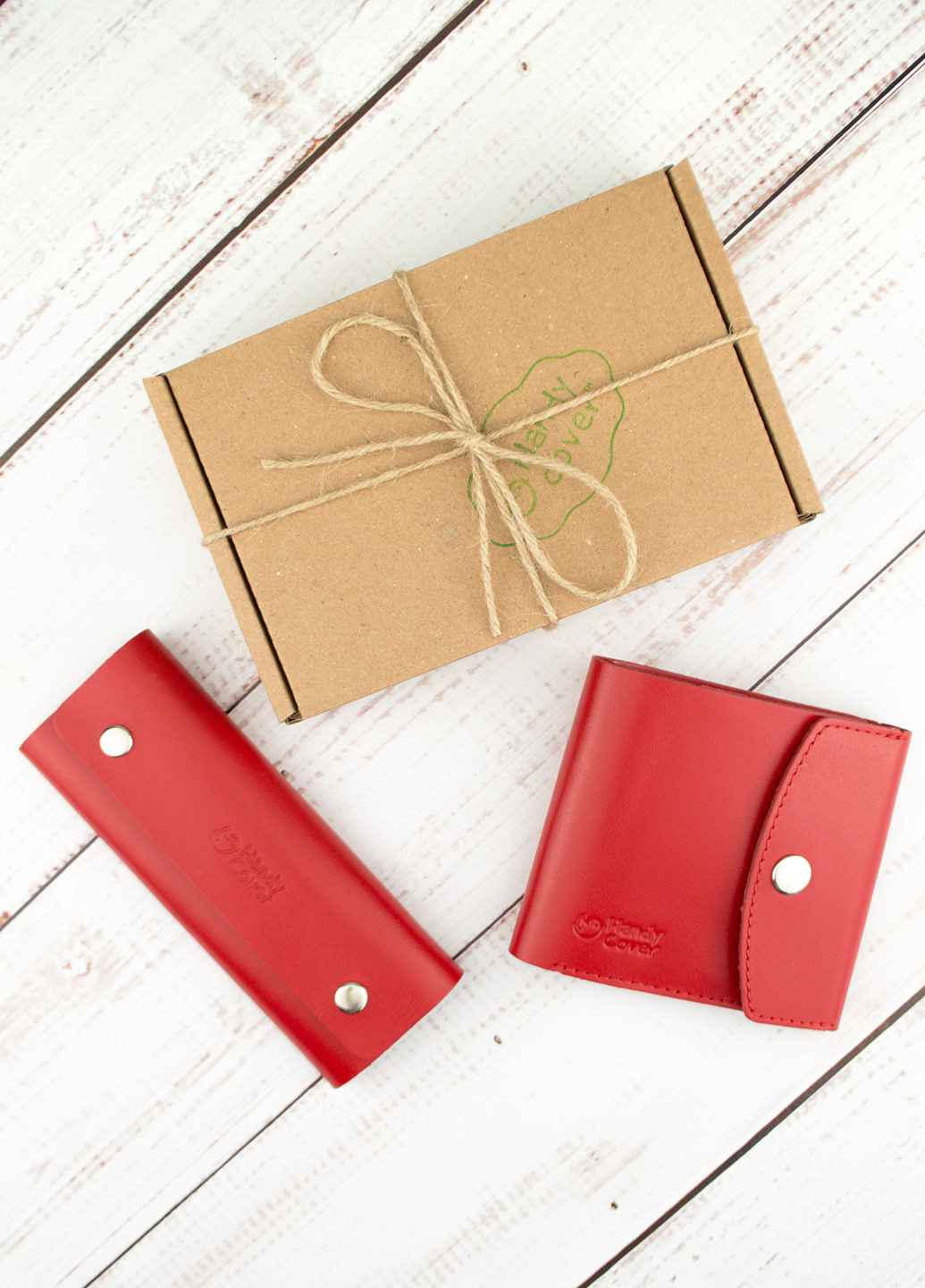 Жіночий подарунковий набір №48 червоний (гаманець і ключниця) HandyCover (217040440)