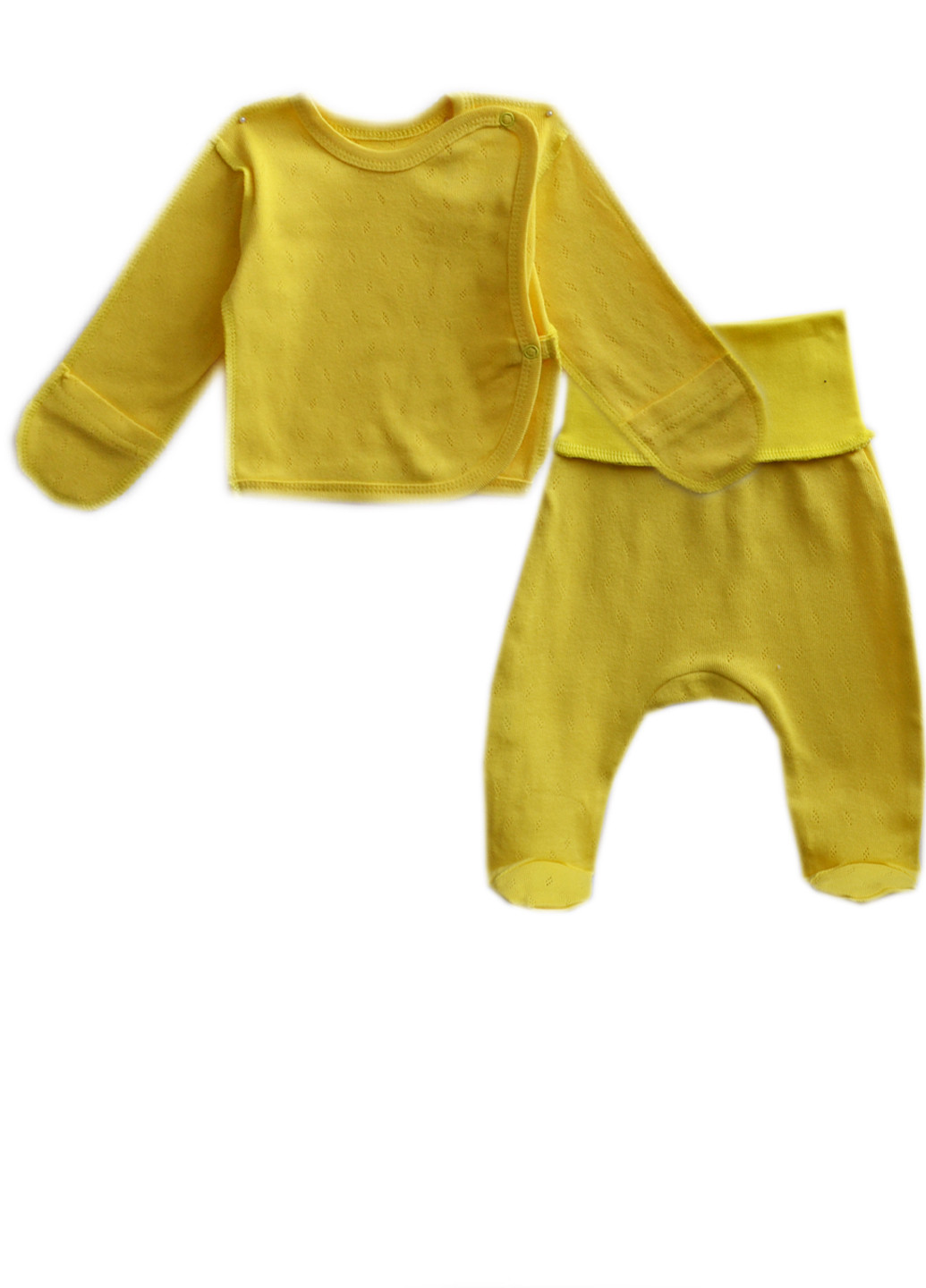 Жовтий демісезонний комплект дитячий (повзуни+льоля длин.рукав)"райдужне сяйво" Витуся