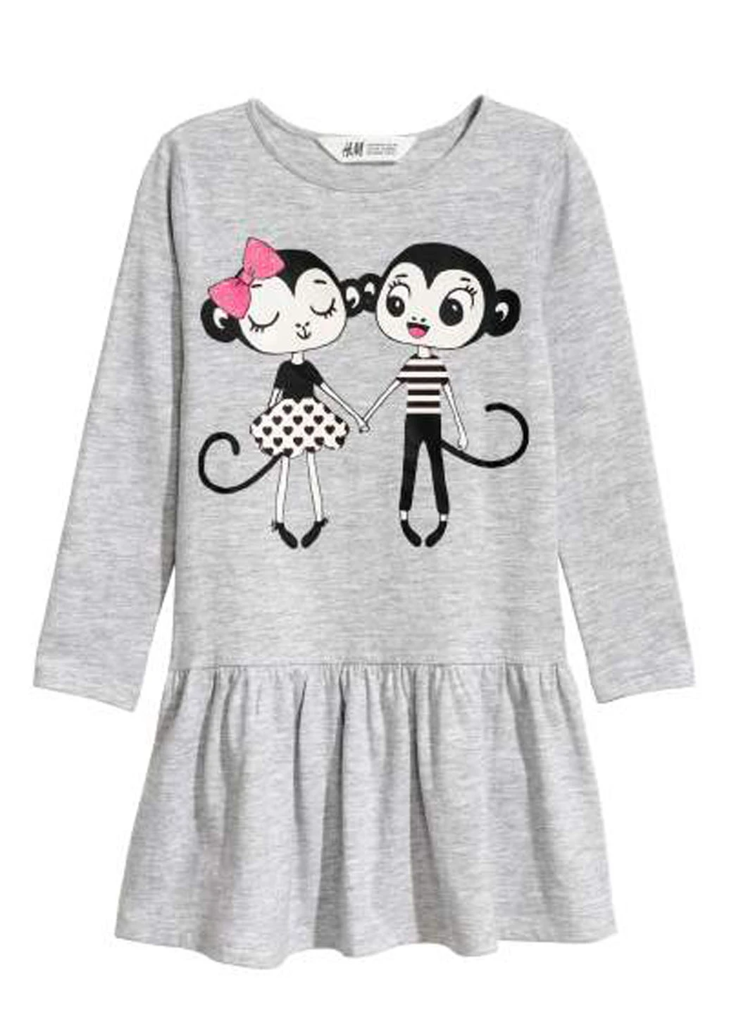 Серое платье H&M (89949829)