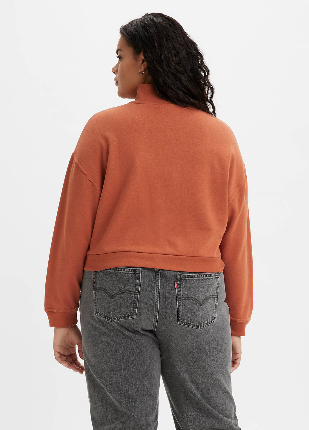 Терракотовый свитшот Levi's однотонный без декора (266240029)