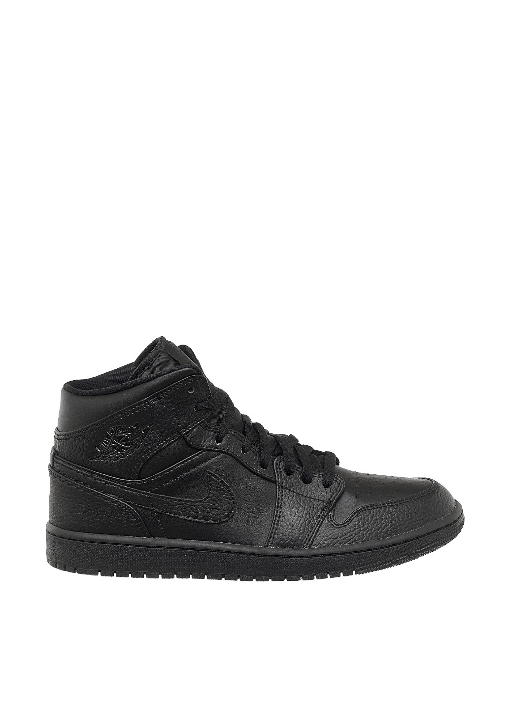 Черные демисезонные кроссовки 554724-091 Jordan 1 Mid Triple Black