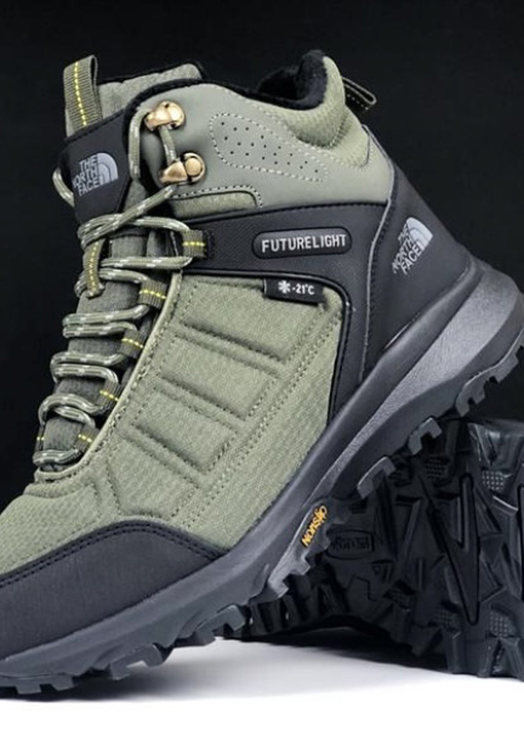 Хаки зимние ботинки No Brand