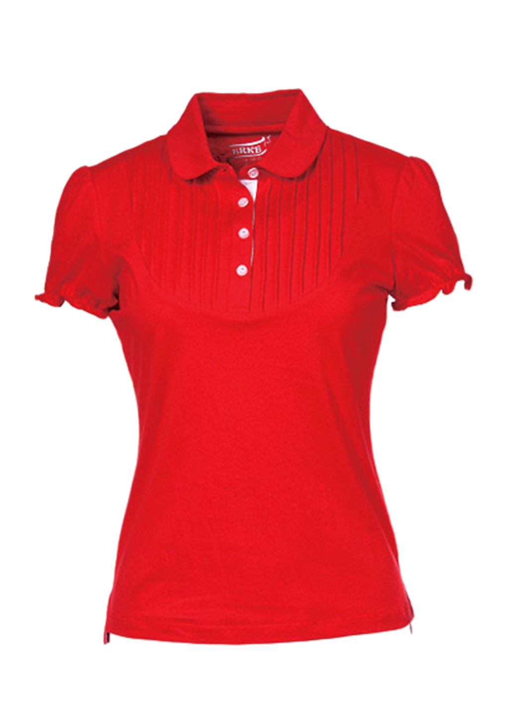 Красная женская футболка-поло Erke однотонная