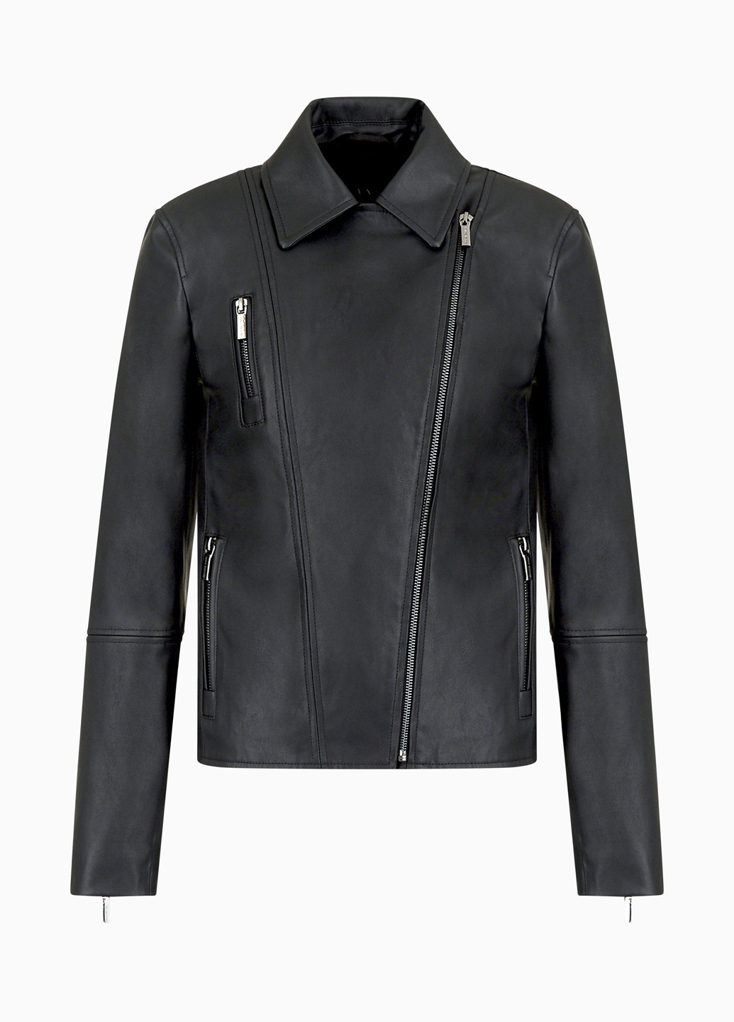 Черная демисезонная куртка косуха Armani Exchange