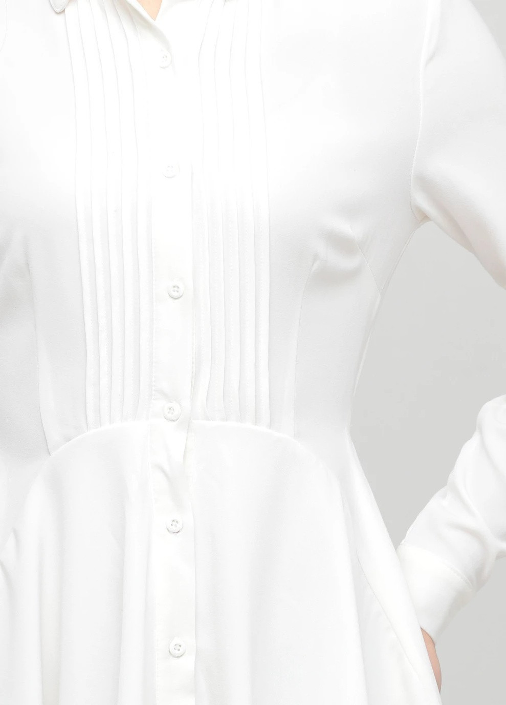 Белое кэжуал платье однотонное Unique 21