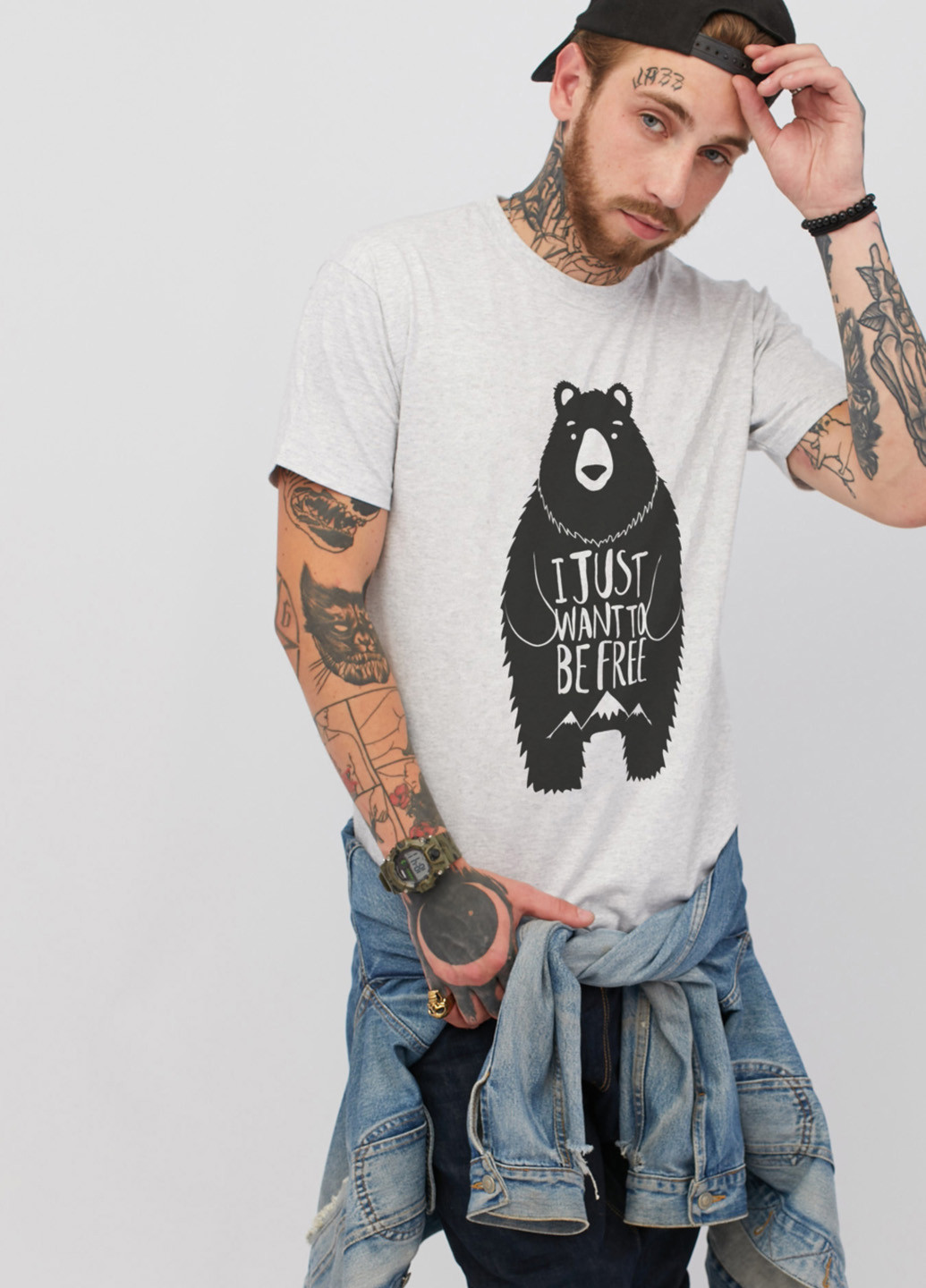 Светло-серая футболка YAPPI