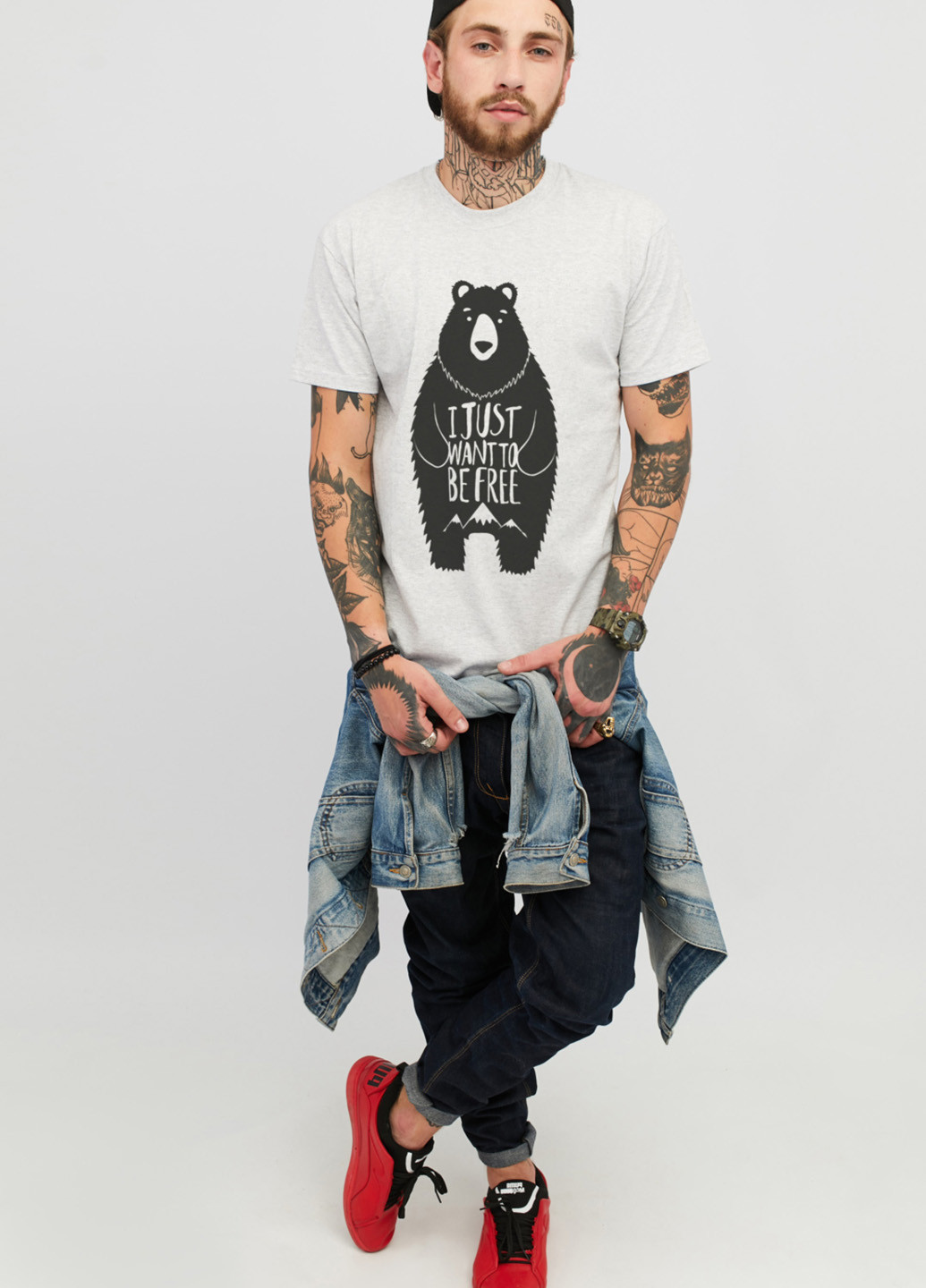 Светло-серая футболка YAPPI