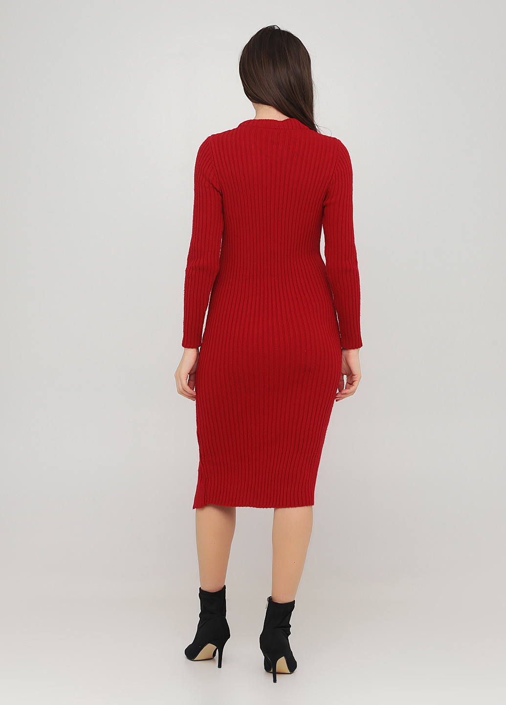 Червона кежуал сукня сукня светр Park Hande однотонна