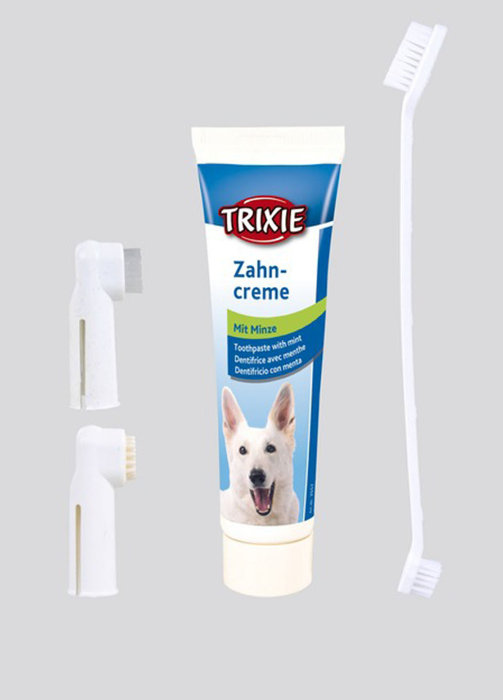 Зубна паста з щіткою для собак, 100 г Trixie (18826921)