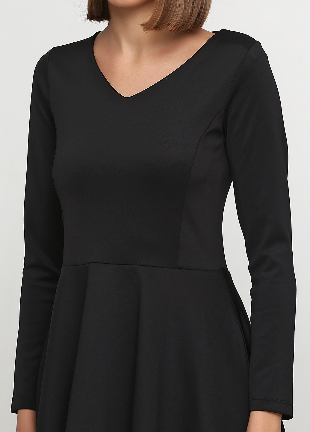Черное кэжуал платье H&B однотонное