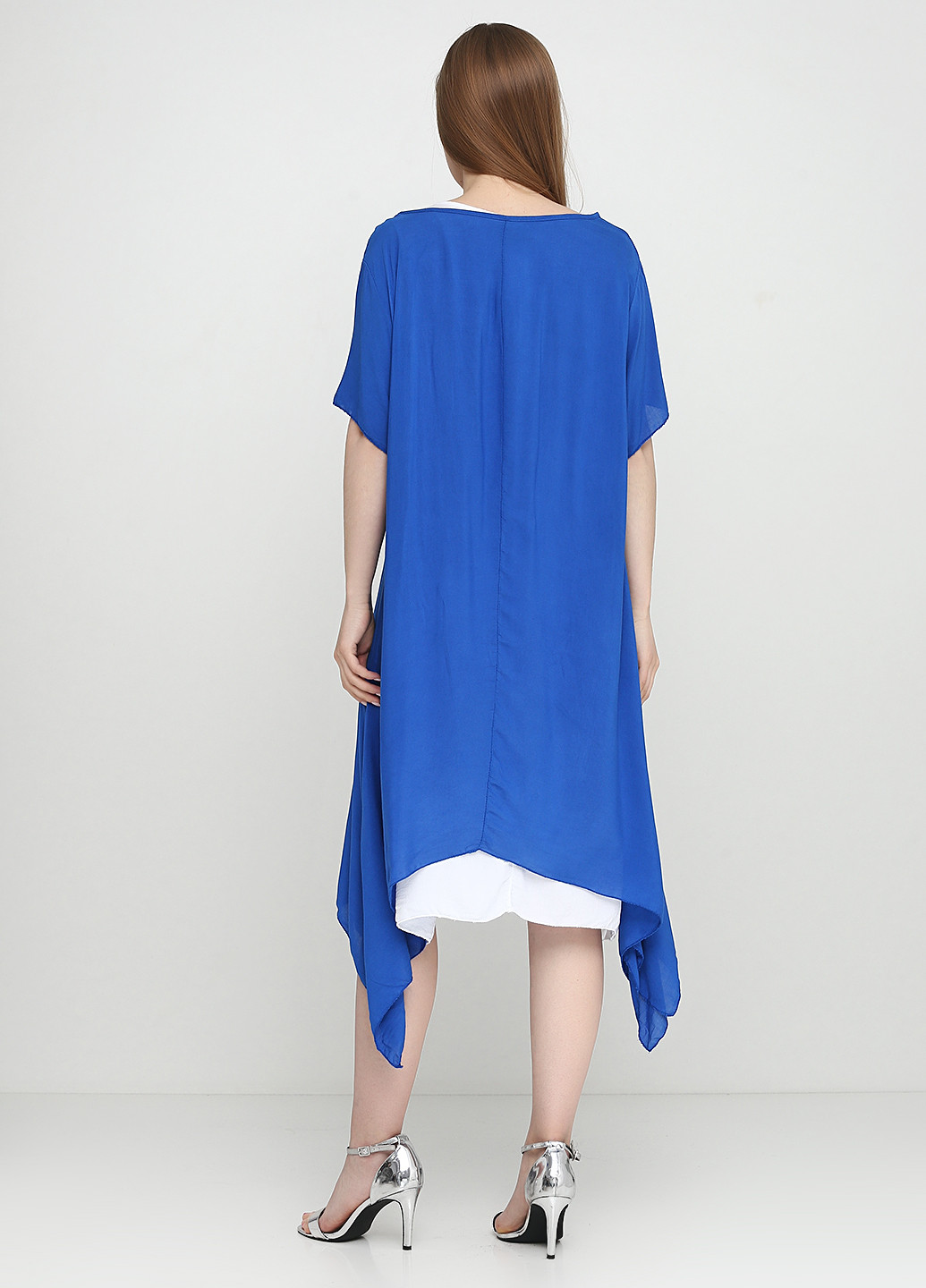 Синее кэжуал платье Italy Moda однотонное
