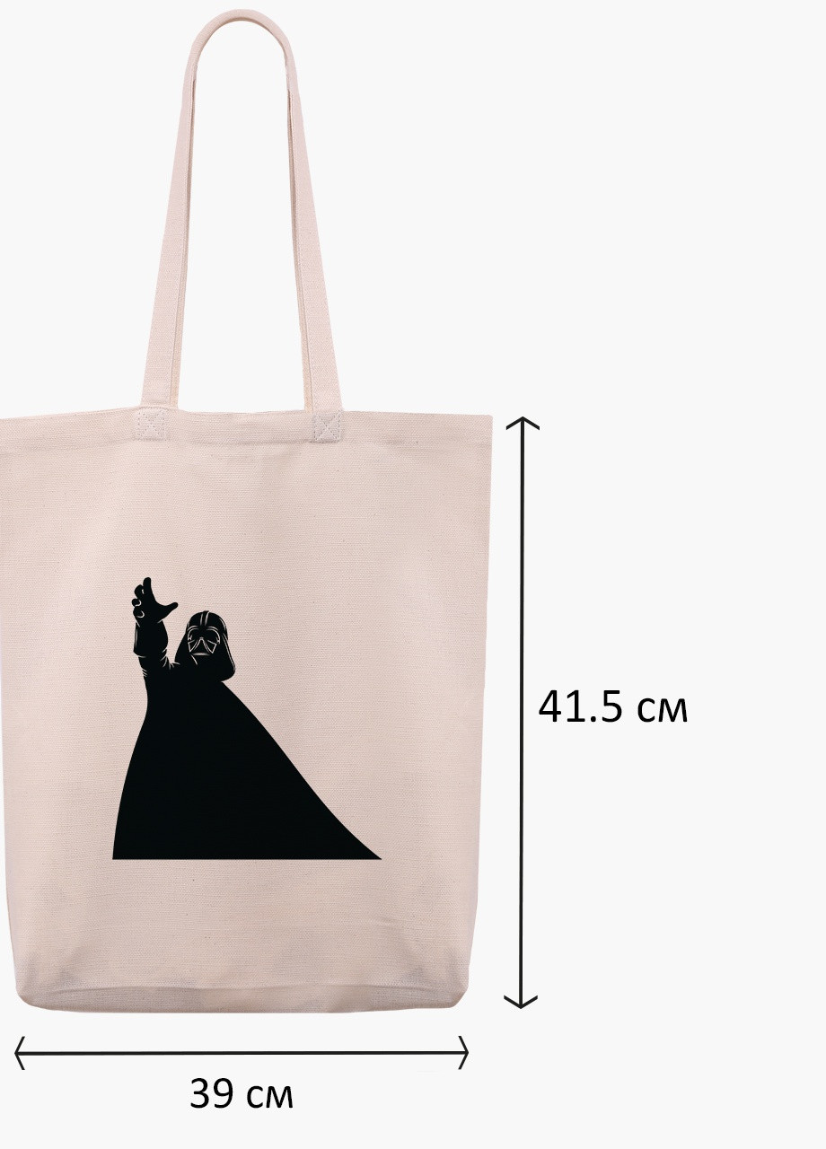 Эко сумка шоппер белая Дарт Вейдер Звёздные войны (Darth Vader Star Wars) (9227-2045-WTD) Еко сумка шоппер біла 41*39*8 см MobiPrint (215977413)