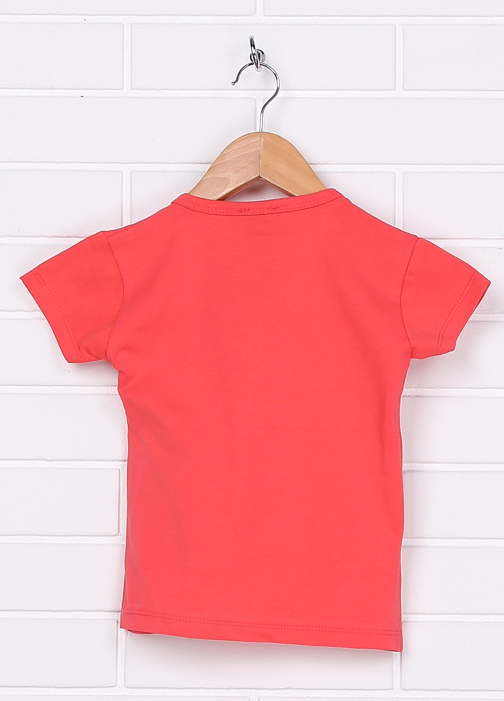 Персиковая летняя футболка с коротким рукавом Remi