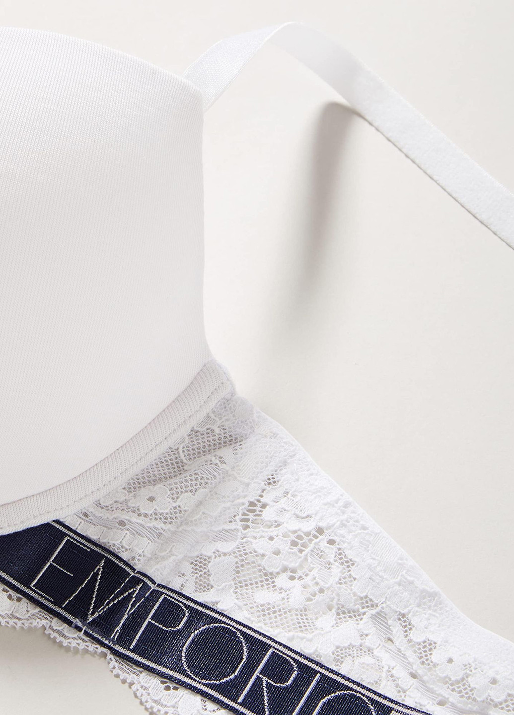 Білий бюстгальтер Emporio Armani з кісточками віскоза