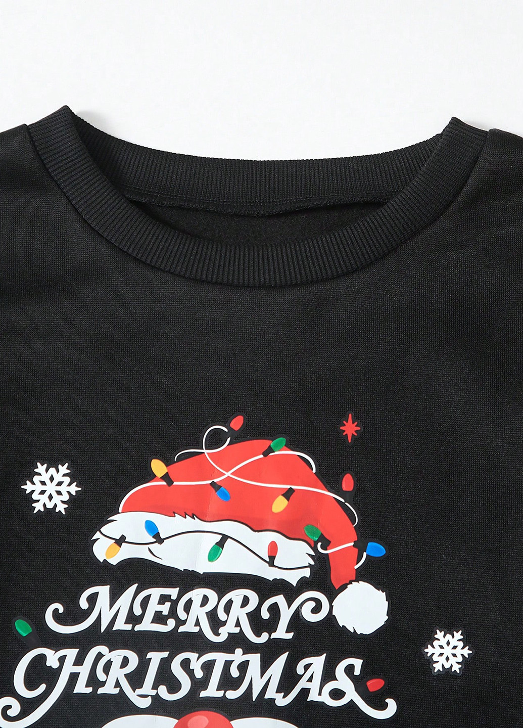 SHEIN свитшот новогодний черный кэжуал полиэстер