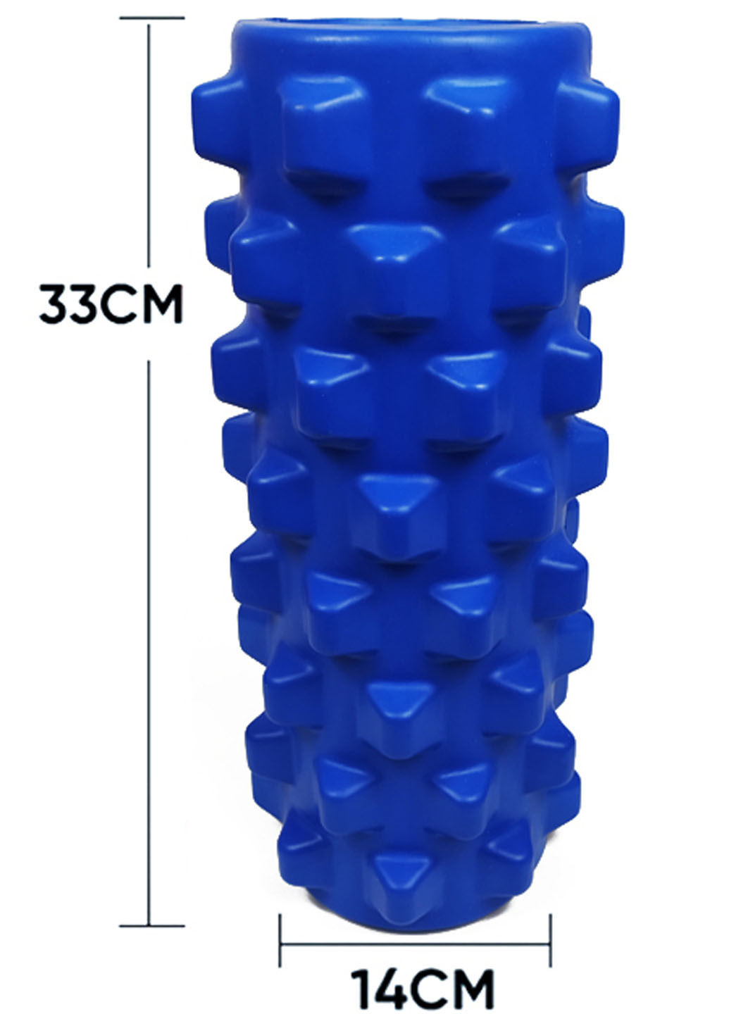 Массажный ролик EVA Spikes 33 см синий (роллер-цилиндр для йоги, массажа всего тела: рук, ног, спины, шеи) EasyFit (237657472)