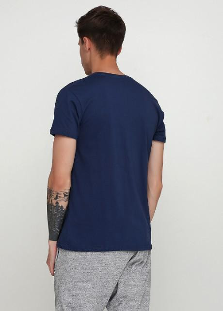 Синя футболка чоловіча new джинсовий 201 Cornette
